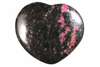 Polished Rhodonite Heart - Madagascar #160466