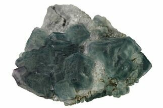 2.6" Multicolored Fluorite Crystals on Quartz - China - Crystal #164024