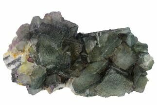 6" Pristine, Multicolored Fluorite Crystals on Quartz - China - Crystal #164038