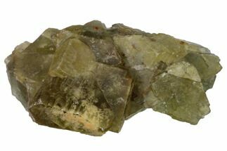 Yellow-Green, Cubic Fluorite Crystal Cluster - Morocco #164551