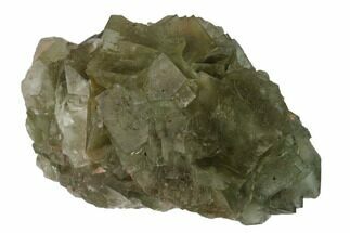 3.4" Green Cubic Fluorite Crystal Cluster - Morocco - Crystal #164555