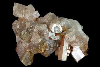 1.35" Vanadinite and Calcite Crystal Association - Apex Mine, Mexico - Crystal #165327