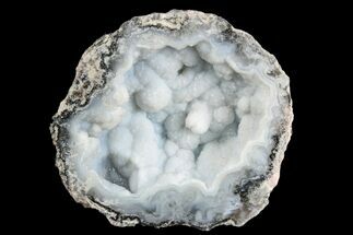 Las Choyas Coconut Geode Half w/ Agate & Druzy Quartz - Mexico #165534