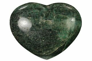 3.3" Polished Fuchsite Heart - Madagascar - Crystal #167307