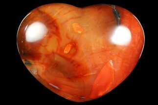 3.1" Colorful Carnelian Agate Heart - Crystal #167350