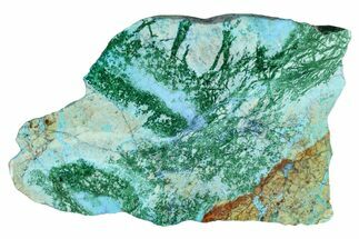 4.05" Polished Blue River Chrysocolla Slice - Arizona - Crystal #167569