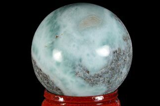 1.4" Polished Larimar Sphere - Dominican Republic - Crystal #168143
