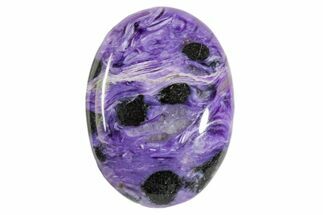 .9" Polished Purple Charoite Oval Cabochon  - Crystal #171339