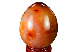 2.1" Colorful, Polished Carnelian Agate Egg - Madagascar - Crystal #172705