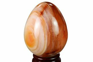 Colorful, Polished Carnelian Agate Egg - Madagascar #172730