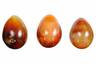 Tall, Polished Carnelian Agate Eggs #172918