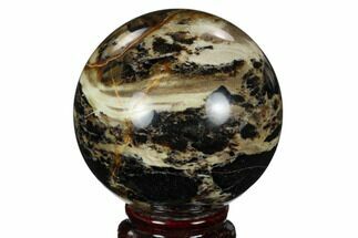 2.8" Black Opal Sphere - Madagascar - Crystal #168629