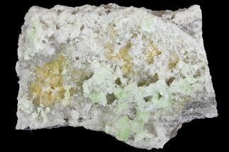 3.7" Green Augelite Crystals on Quartz - Peru - Crystal #173388