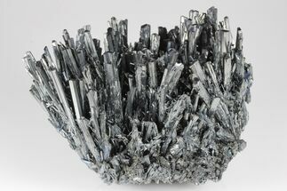 Metallic Stibnite Crystal Spray - Xikuangshan Mine, China #175922