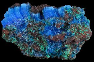 Vibrant Blue Chalcanthite with Malachite - Planet Mine, Arizona #176446
