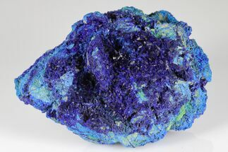 Vibrant-Blue Azurite Crystals with Malachite - Laos #178177