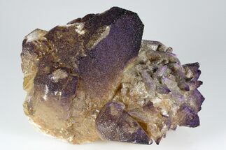 Calcite Crystals Coated With Purple (Yttrofluorite?) Fluorite #177678