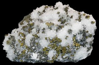 Quartz and Chalcopyrite Crystal Association - Peru #178371