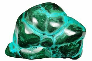 2.8" Vibrant, Polished Malachite with Chrysocolla - Congo - Crystal #179429