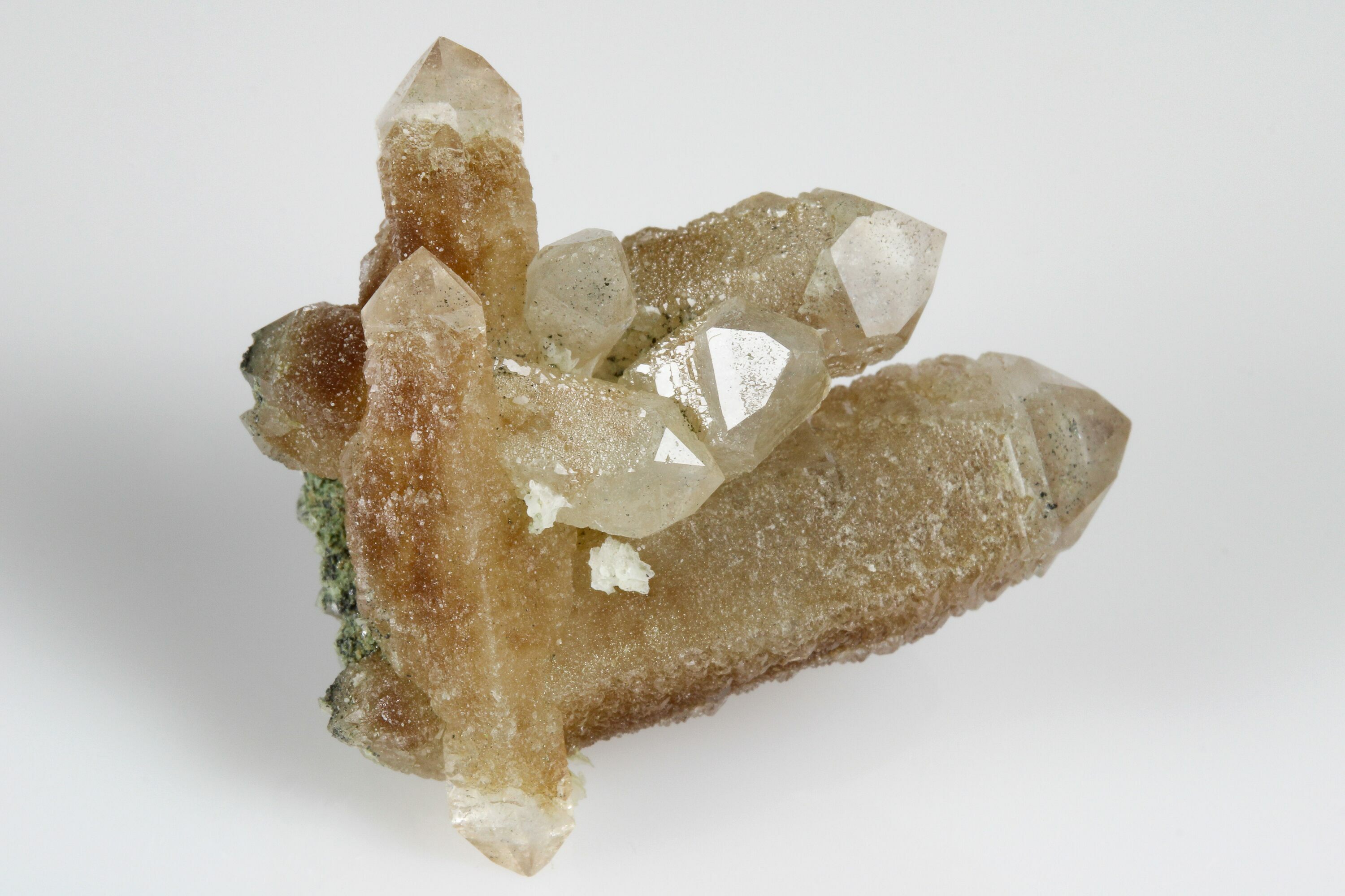 1 2 Loellingite Coated Quartz Crystals Mongolia 180302 For Sale 