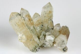 Quartz Crystal Cluster with Calcite & Loellingite -Inner Mongolia #180310