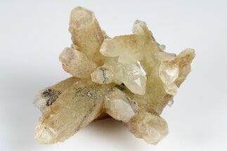 Quartz Crystal Cluster with Calcite & Loellingite - Mongolia #180372