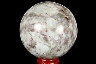 2.9" Polished Rubellite (Tourmaline) & Quartz Sphere - Madagascar - Crystal #182217