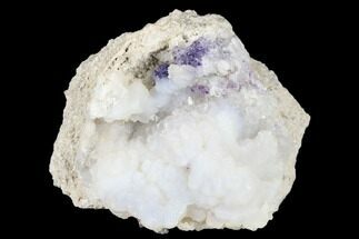 Purple Fluorite & Chalcedony Geode Section - Fluorescent! #182417