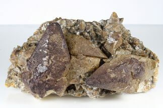 Calcite Crystals Coated With Purple (Yttrofluorite?) Fluorite #177692