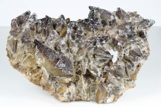 Calcite Crystal Cluster with (Yttrofluorite) Fluorite - China #177702