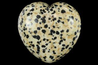 1.6" Polished Dalmatian Jasper Heart - Crystal #183961