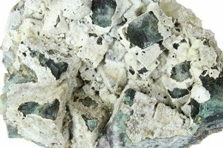 Aragonite Encrusted Fluorite Crystal Cluster - Rogerley Mine #184631