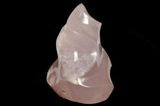 4.9" Tall, Polished Rose Quartz Flame - Madagascar - Crystal #183807
