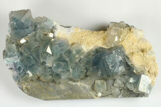 Blue Cubic Fluorite Crystal Cluster - China #186037