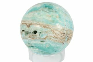 Polished Blue Caribbean Calcite Sphere - Pakistan #187511