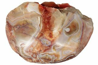 4.7" Polished Banded Lake Superior Agate - Minnesota - Crystal #189419