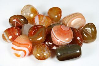 Tumbled Banded Carnelian Agate Stones #189944