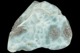 1.9" Polished, Sea-Blue Larimar Slab - Dominican Republic - Crystal #190374