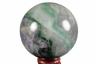 Colorful, Banded Fluorite Sphere - China #190799