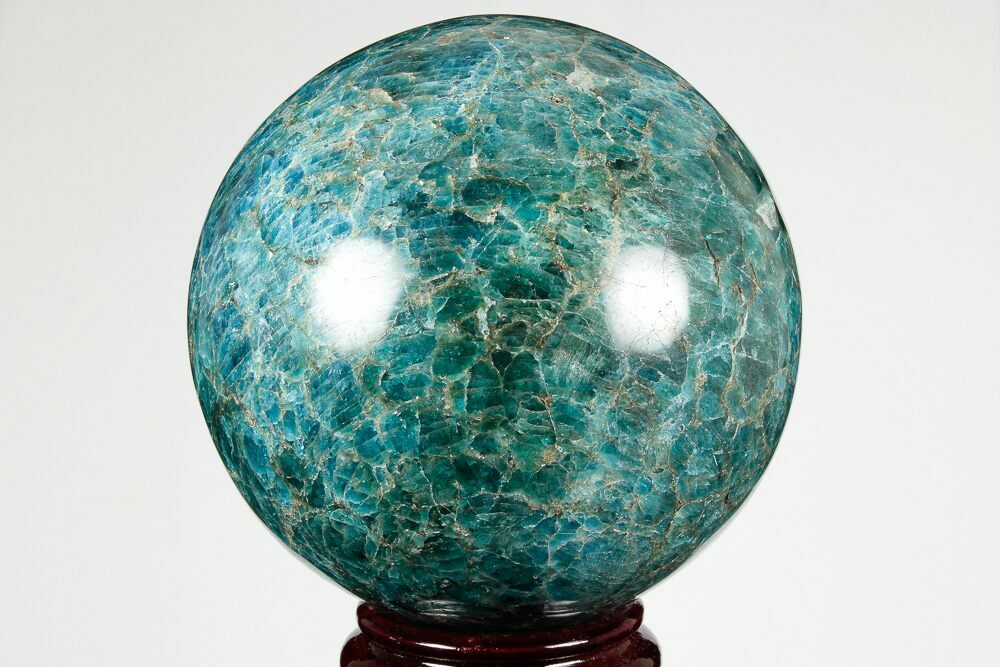 350 grams Madagascar Blue Apatite Sphere