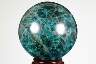 5.3" Bright Blue Apatite Sphere - Madagascar - Crystal #191366
