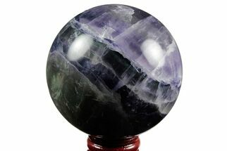 Colorful, Banded Fluorite Sphere - China #190804