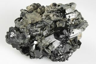 Black Tourmaline (Schorl) Crystal Cluster - Mexico #190535