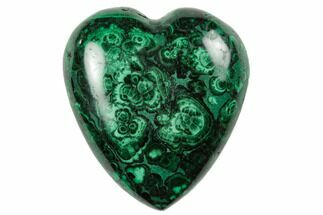 1.6" Polished Malachite Heart - Congo - Crystal #194255