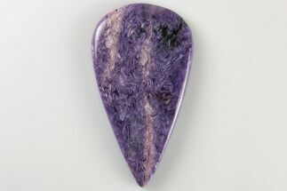 2.3" Polished Purple Charoite Teardrop Cabochon  - Crystal #194684