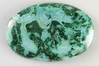 1.5" Polished, Chrysocolla and Malachite Oval Cabochon  - Crystal #194776