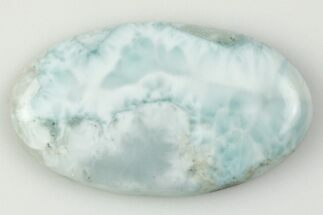 1.3" Polished, Sea-Blue Larimar Oval Cabochon - Dominican Republic - Crystal #194697