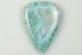 1.25" Polished, Sea-Blue Larimar Teardrop Cabochon - Dominican Republic - Crystal #194712