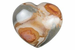 3.5" Wide, Polychrome Jasper Heart - Madagascar - Crystal #196212