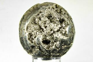 Polished Pyrite Sphere - Peru #195553
